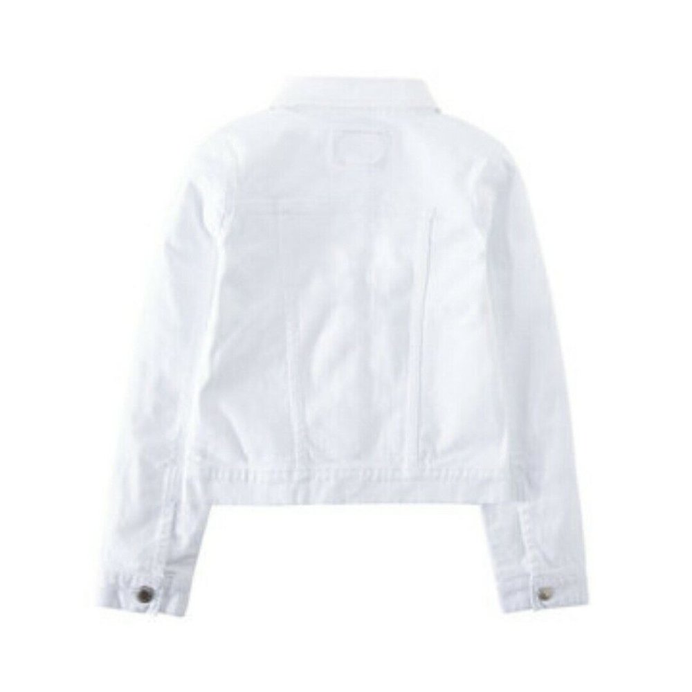 Levi's Toddler Girls 2T Denim Trucker Jean Jacket Solid White NEW - Picture 2 of 2